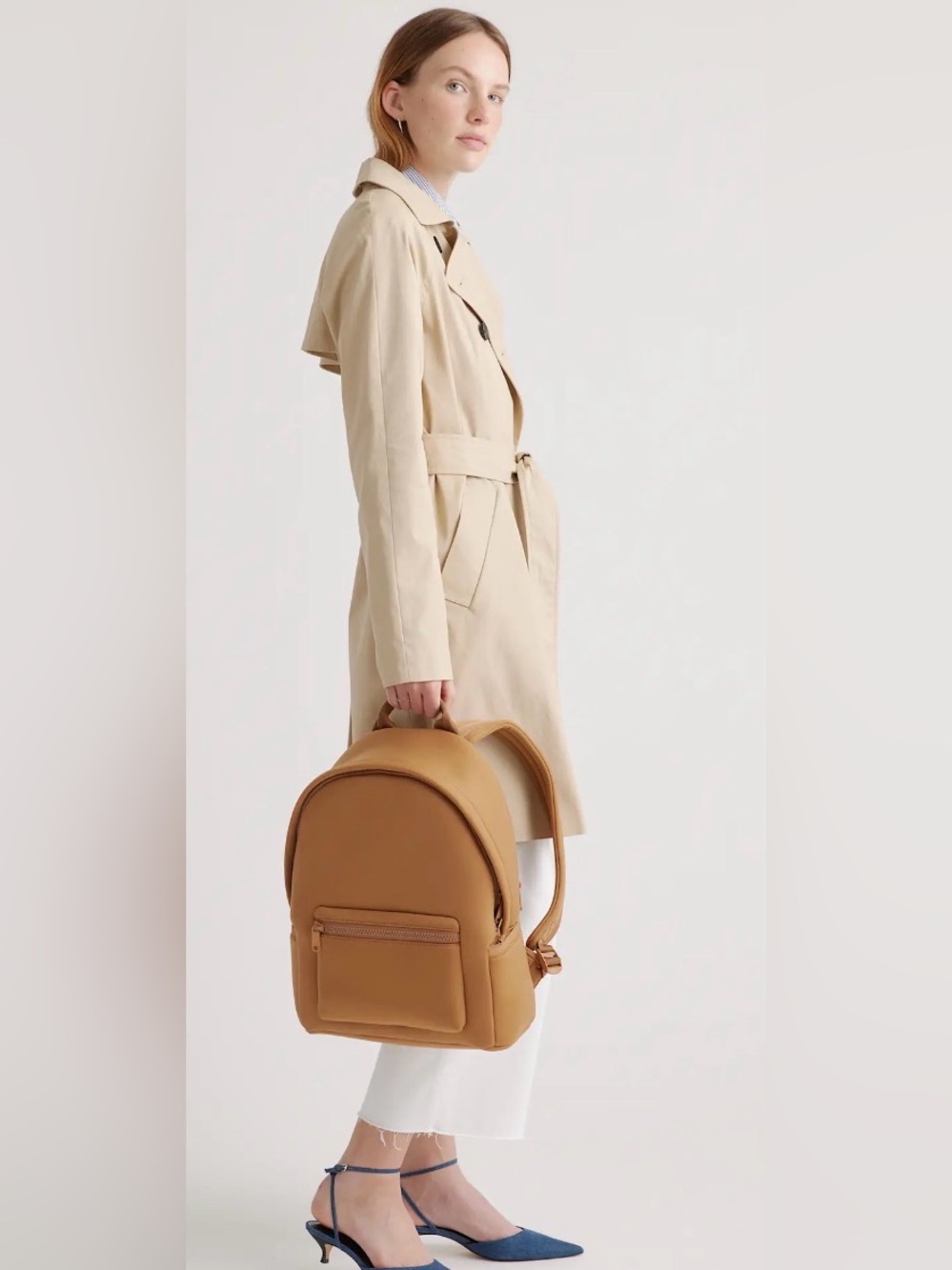 * New Quince Neoprene Everyday Backpack Mocha Chestnut Personalized *